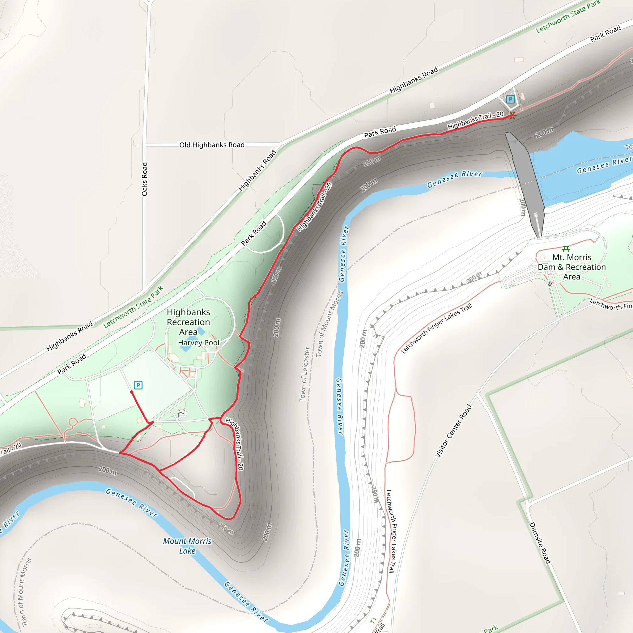 Highbanks Trail mobile static map