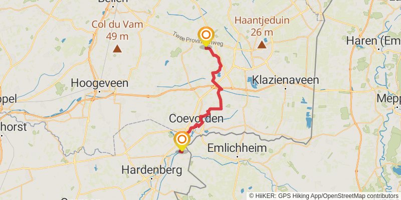 Pieterpad 1 stage 6 Map