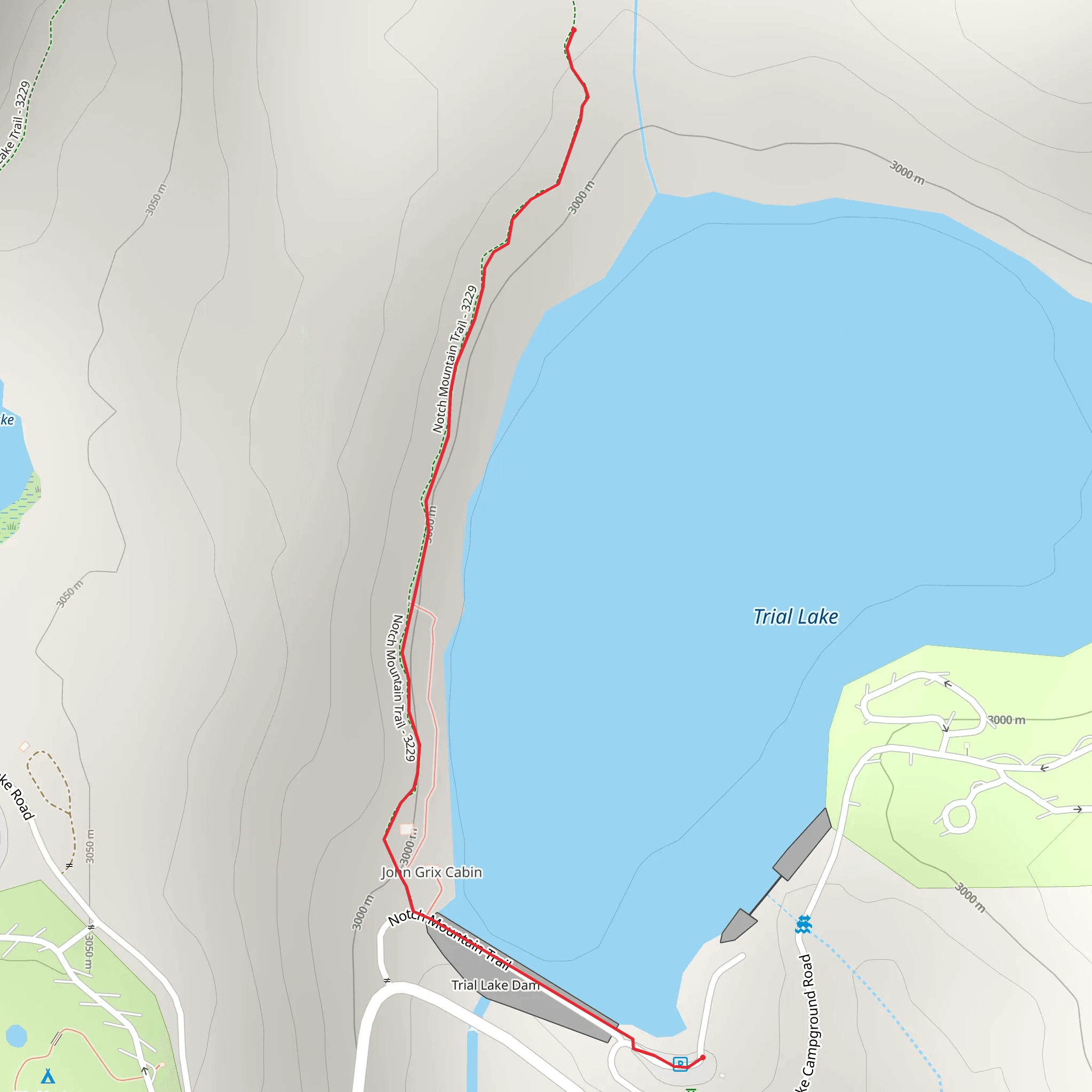 Trial Lake West Shore Walk mobile static map