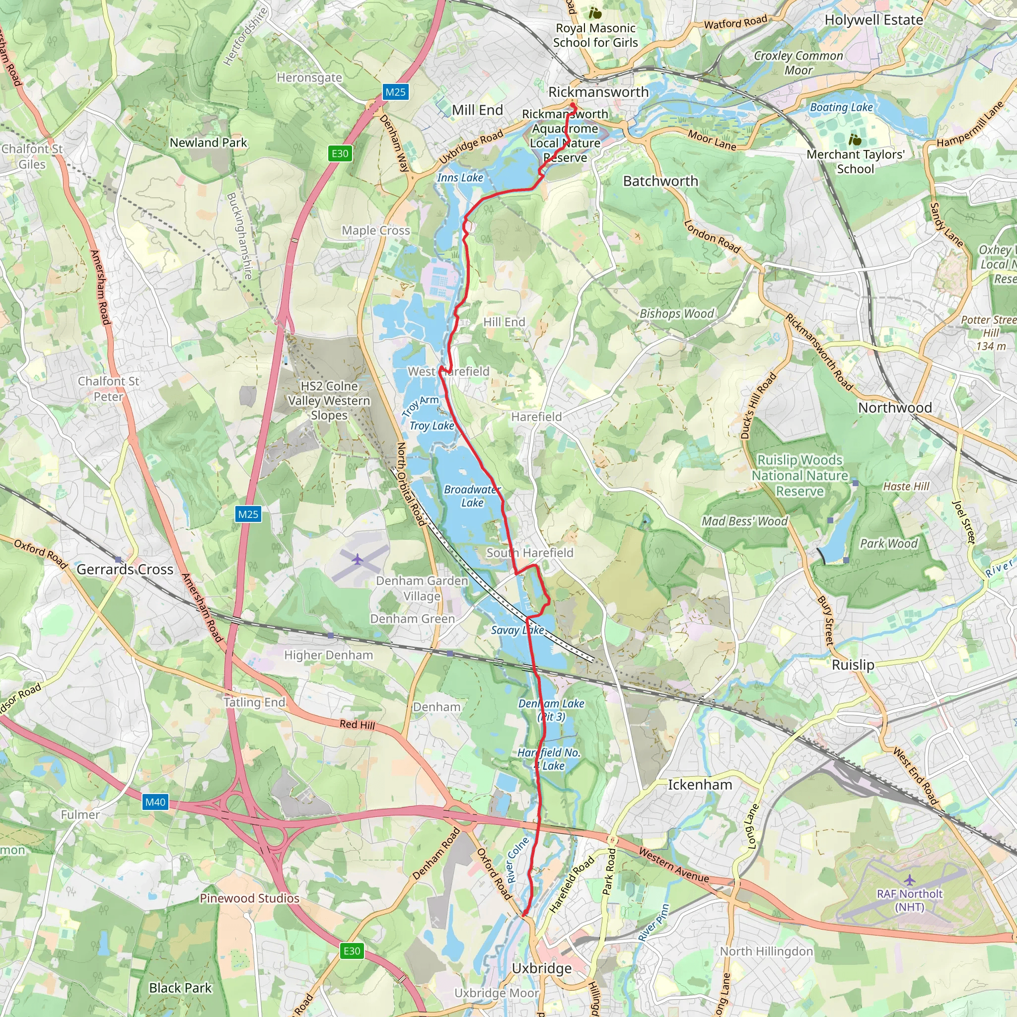 Colne Valley Routes mobile static map