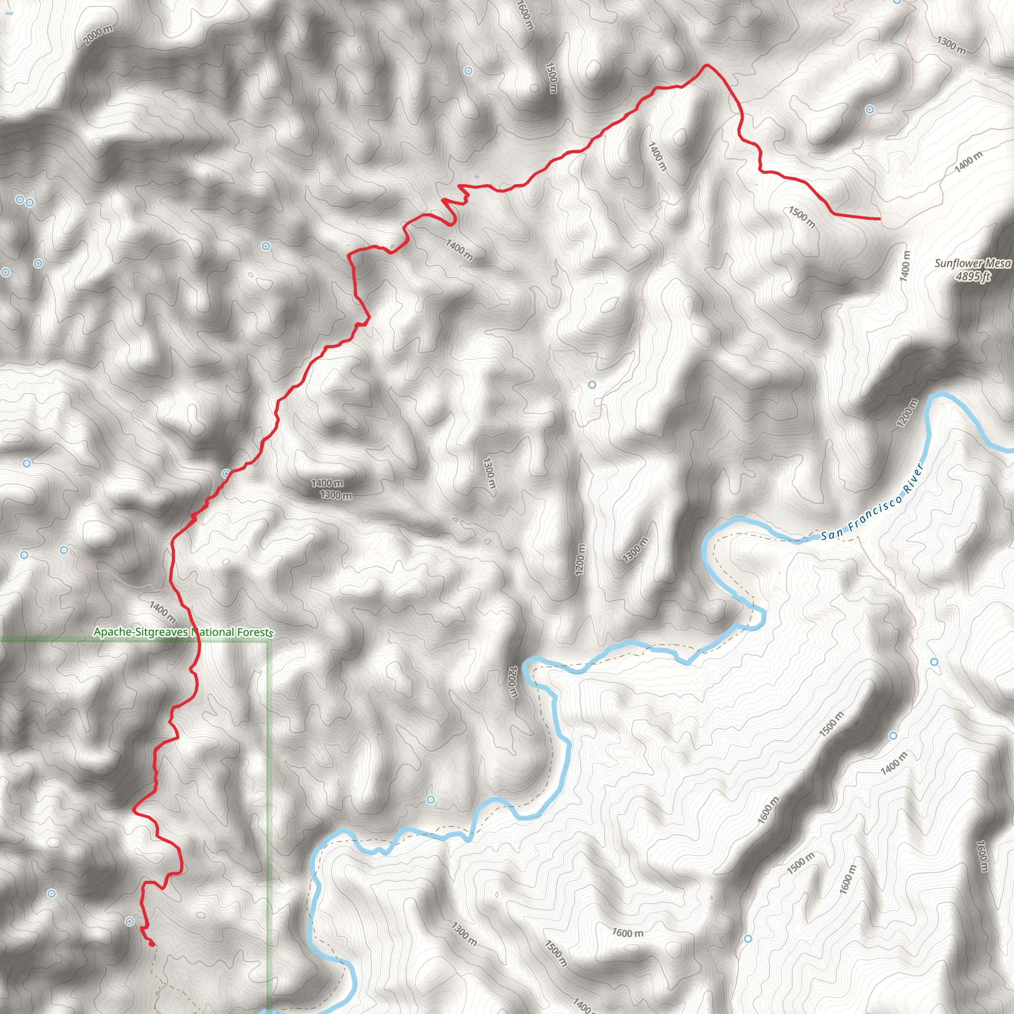 Woods Trail mobile static map