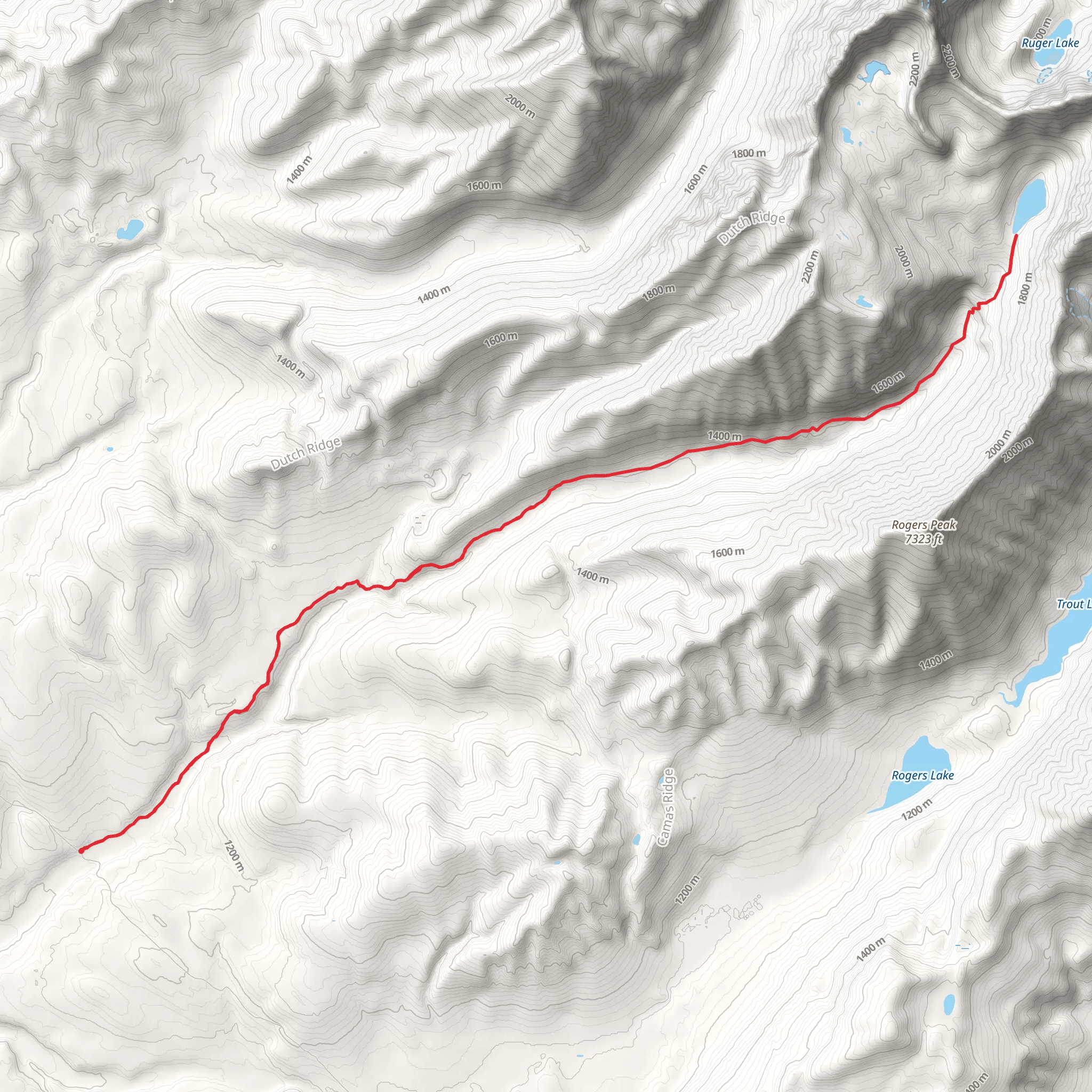 Dutch Creek Trail mobile static map