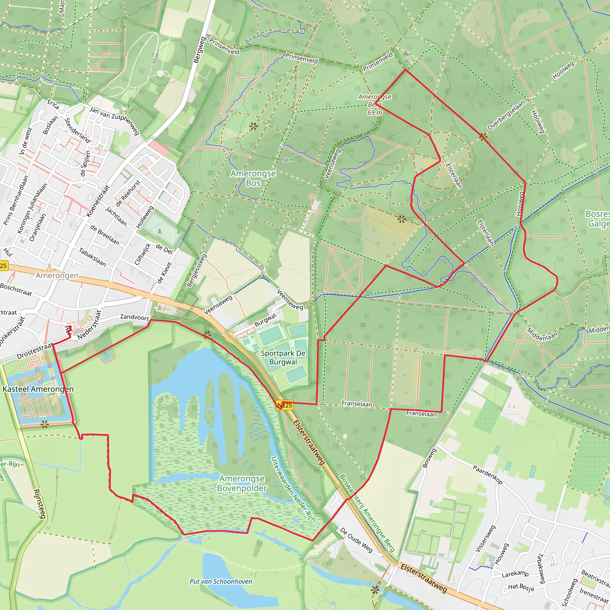 Amerongse Berg and Galgenberg Loop mobile static map