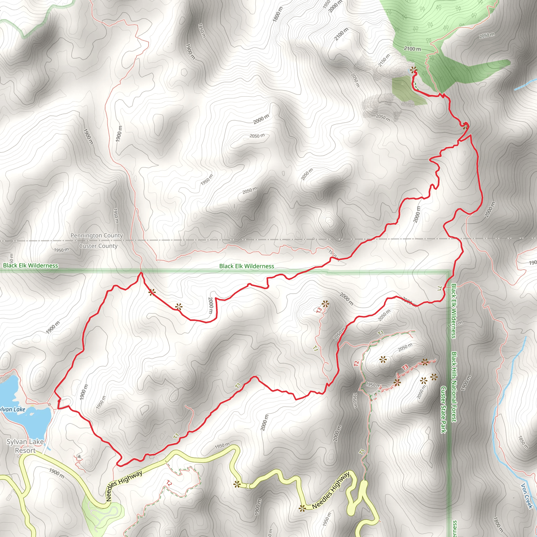 Little Devil's and Black Elk Loop mobile static map