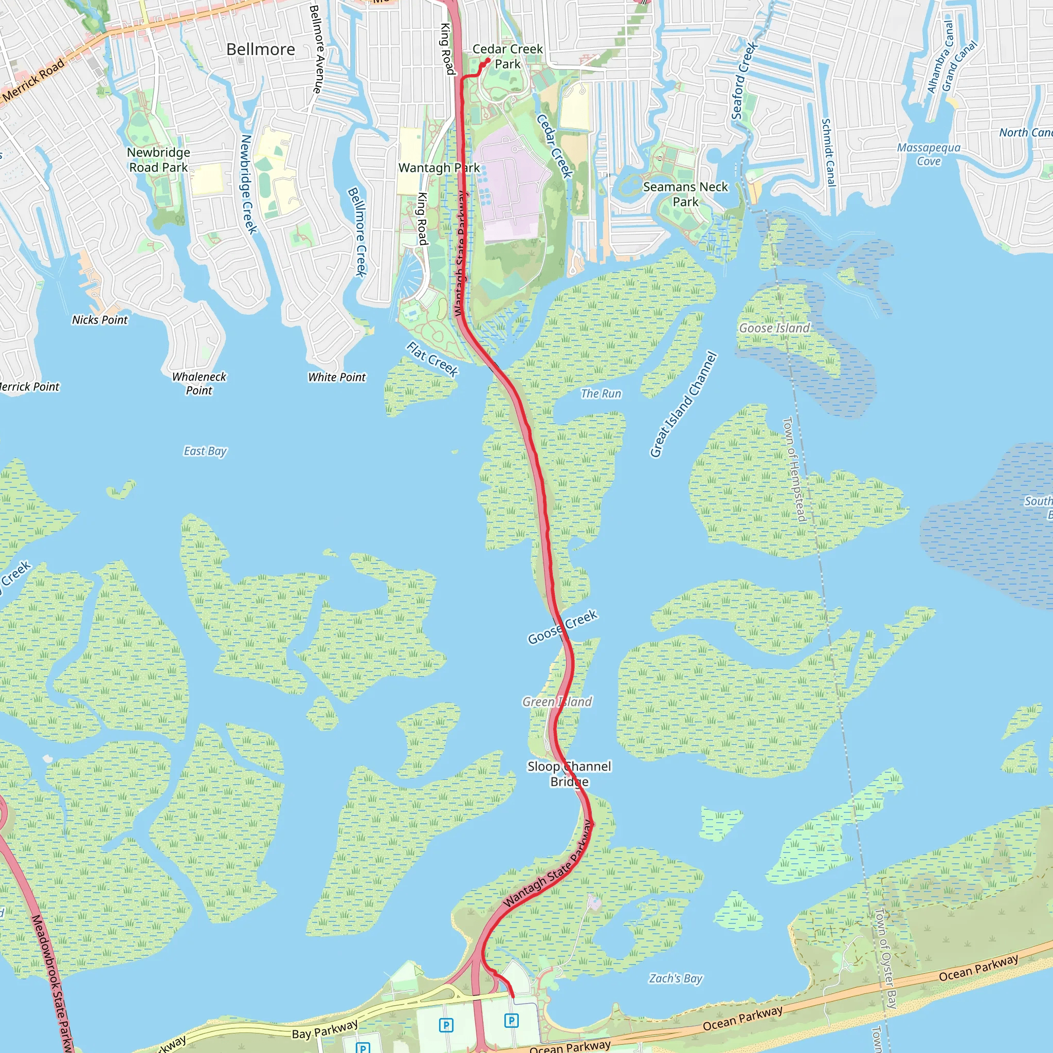 Jones Beach Path mobile static map