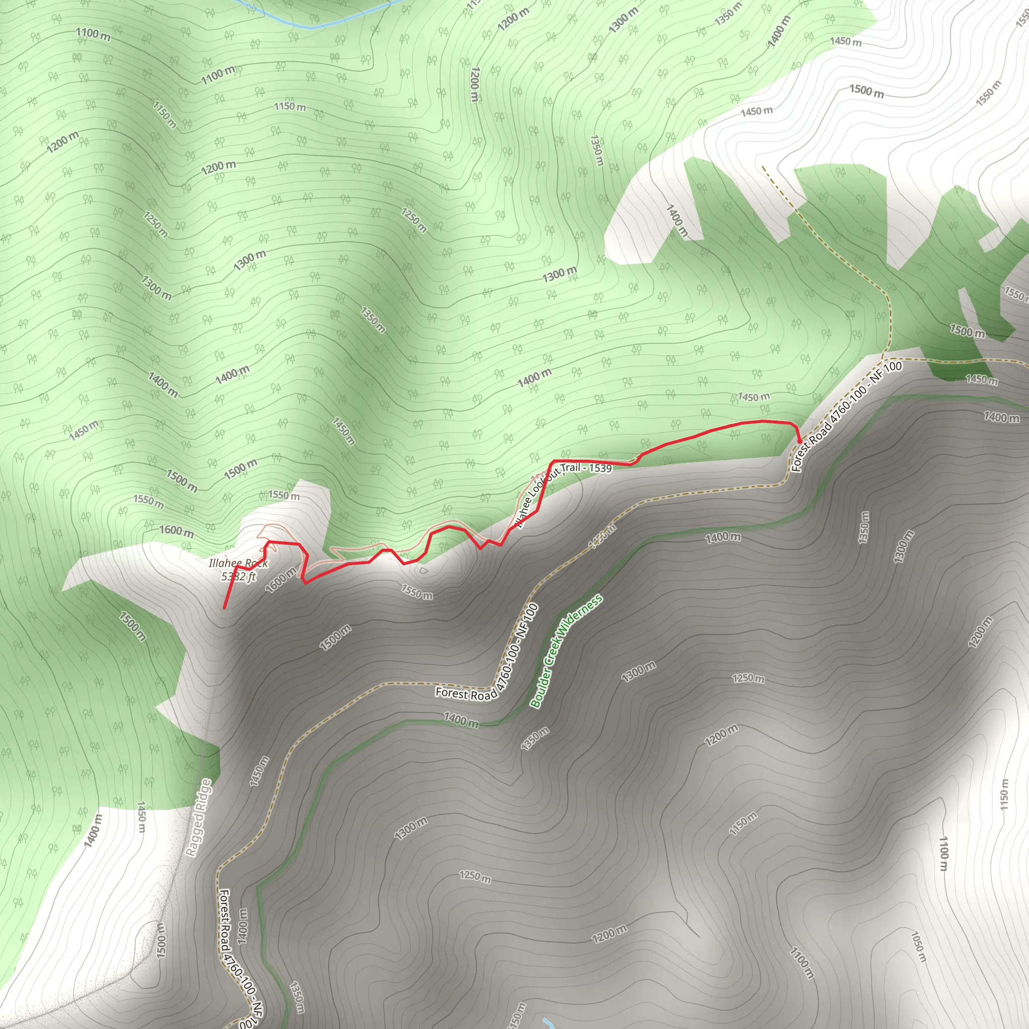 Illahee Rock via Illahee Lookout Trail mobile static map