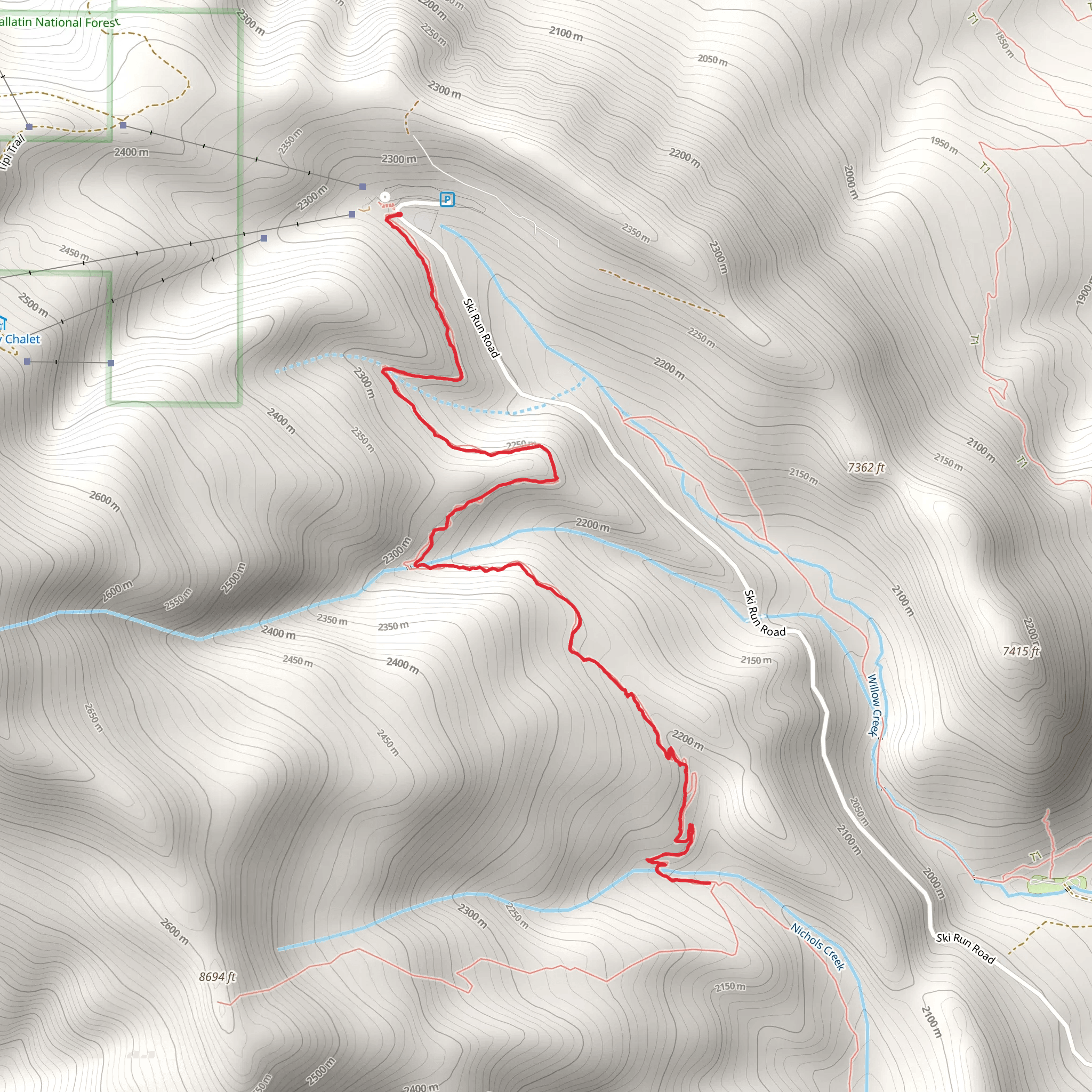 Nichols Trail mobile static map