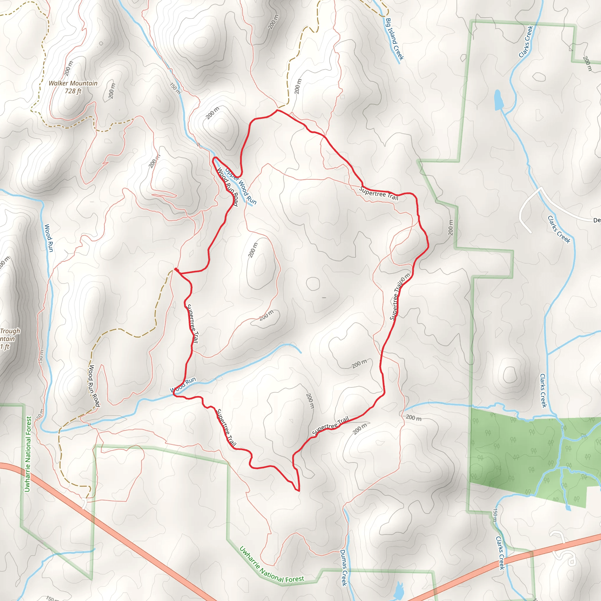 Supertree Loop Trail mobile static map