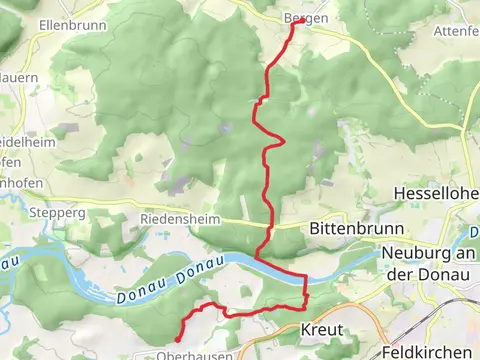 Oberhausen to Bergen via Urdonausteig