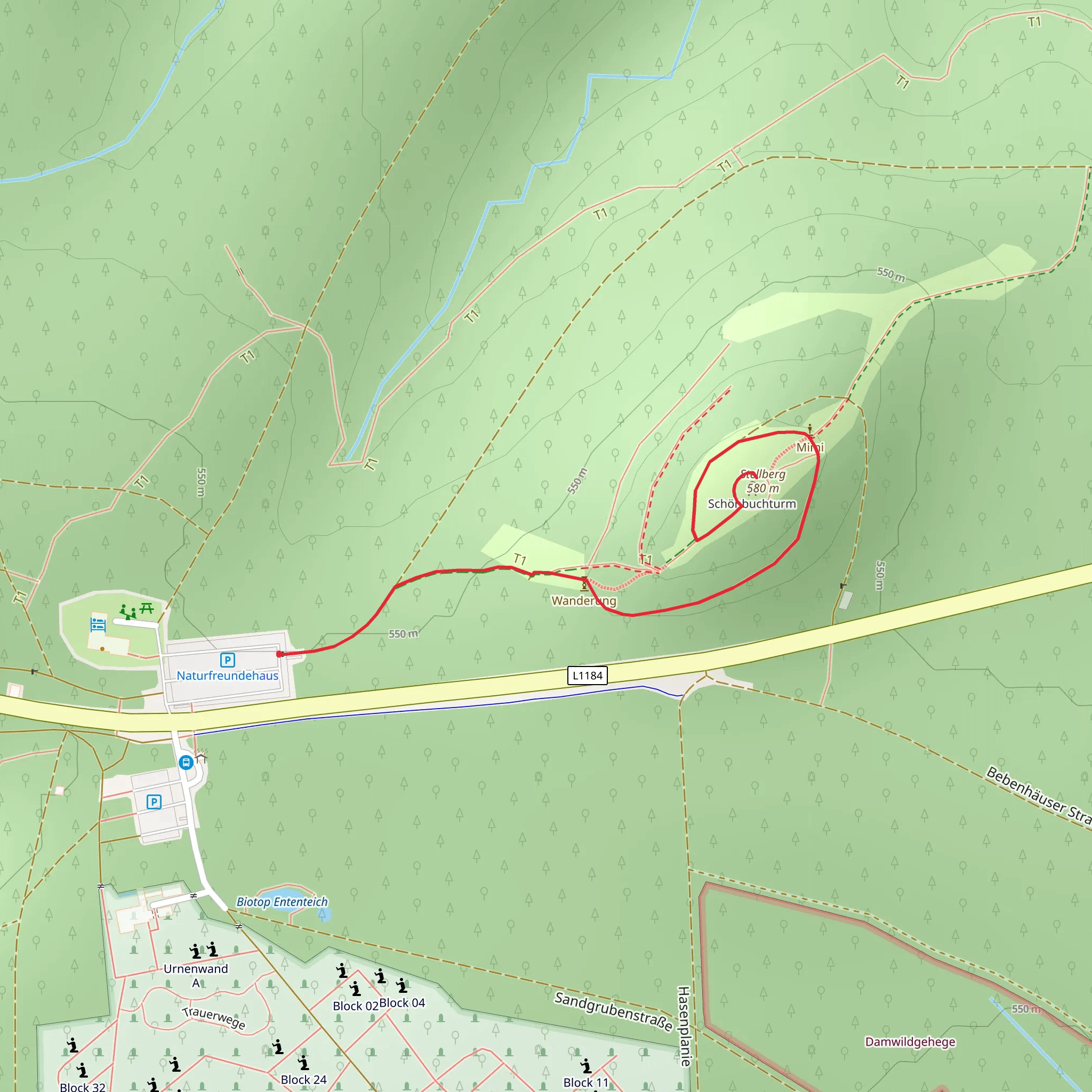 Schönbuchturm via Turm Tour mobile static map