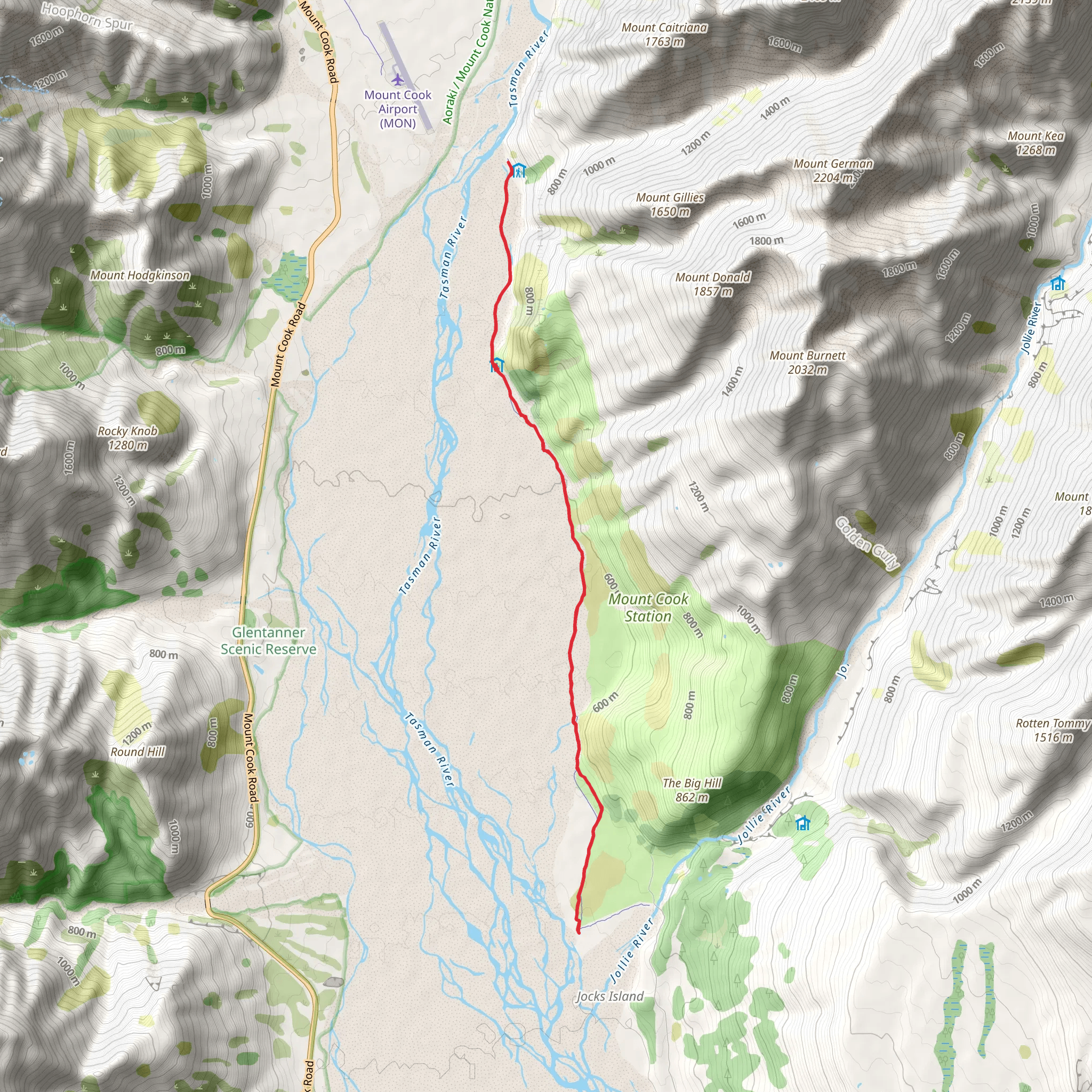 Tasman River Track mobile static map
