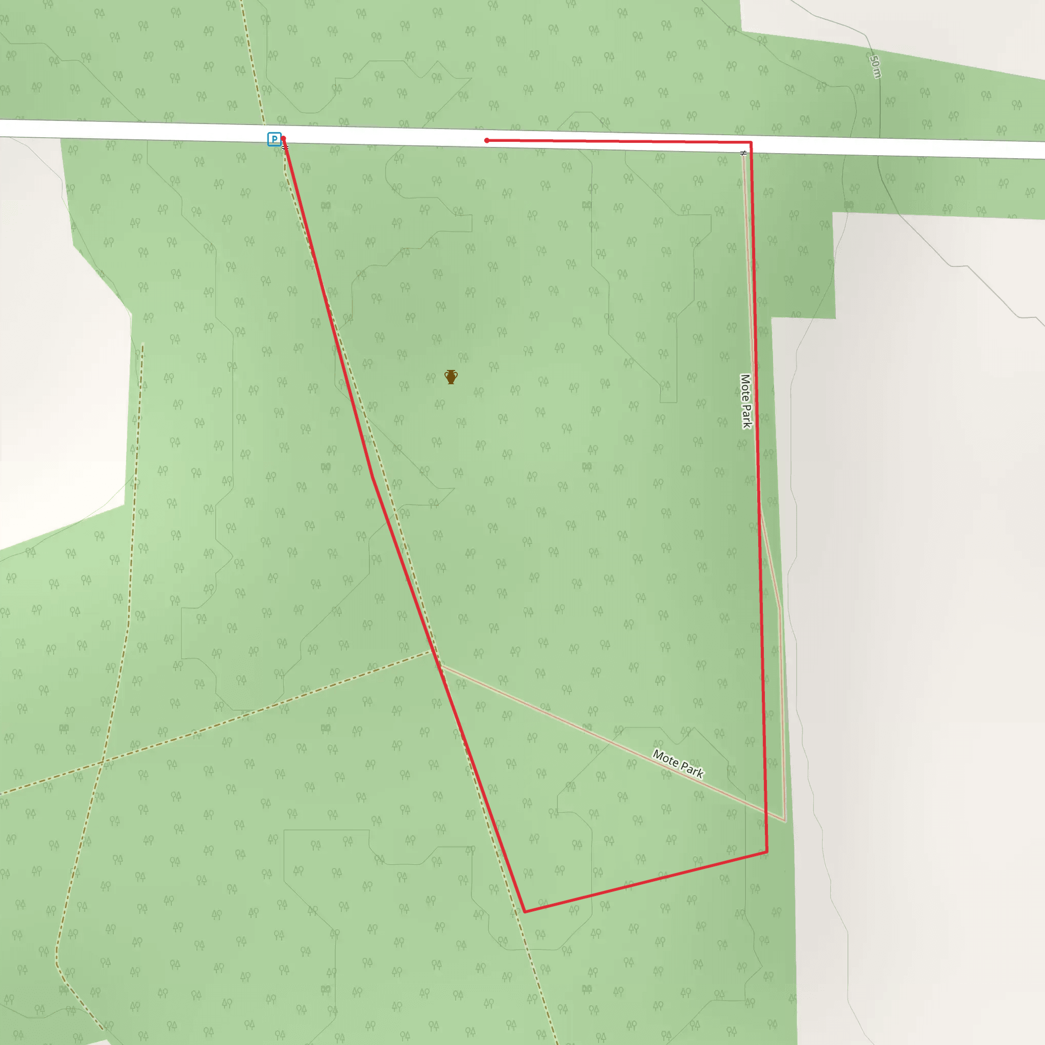 Mote Park - Bluebell Loop mobile static map