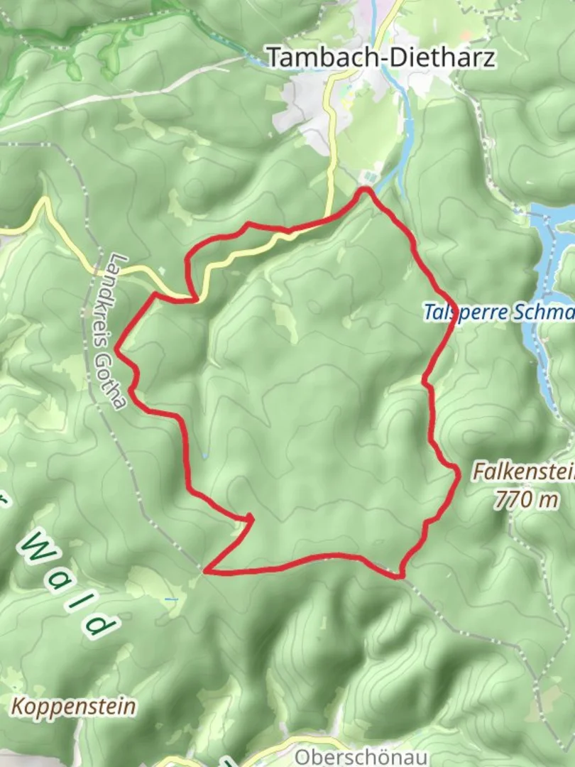 An image depicting the trail Waldgasthof Nesselberg and Oberlautenberg Loop and its surrounding area.