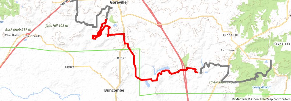American Discovery Trail South Route stage 126 Map