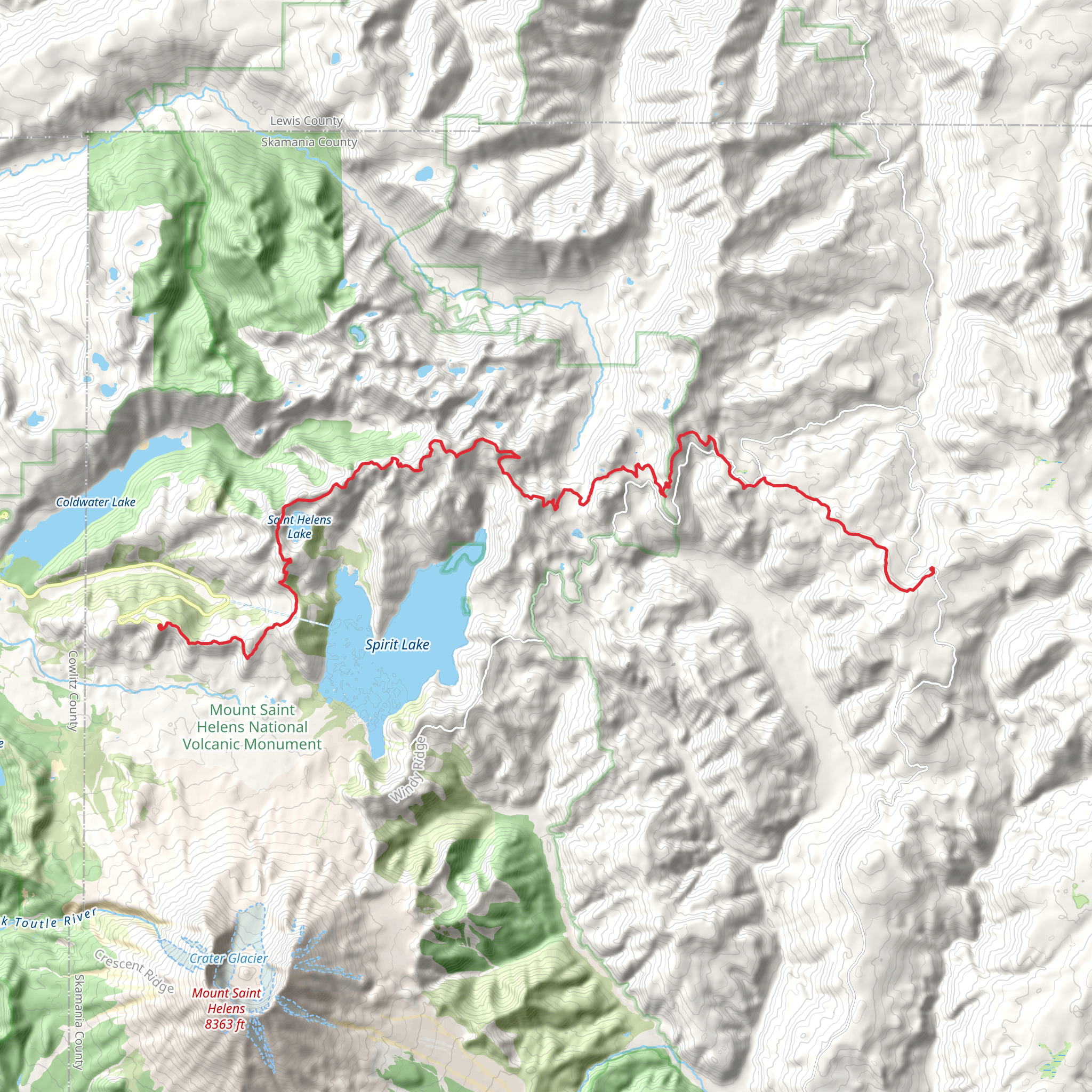 Boundary Trail from Elk Pass mobile static map