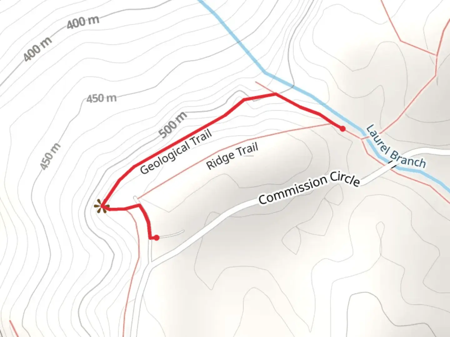 An image depicting the trail Geological and Ridge Loop Trail and its surrounding area.