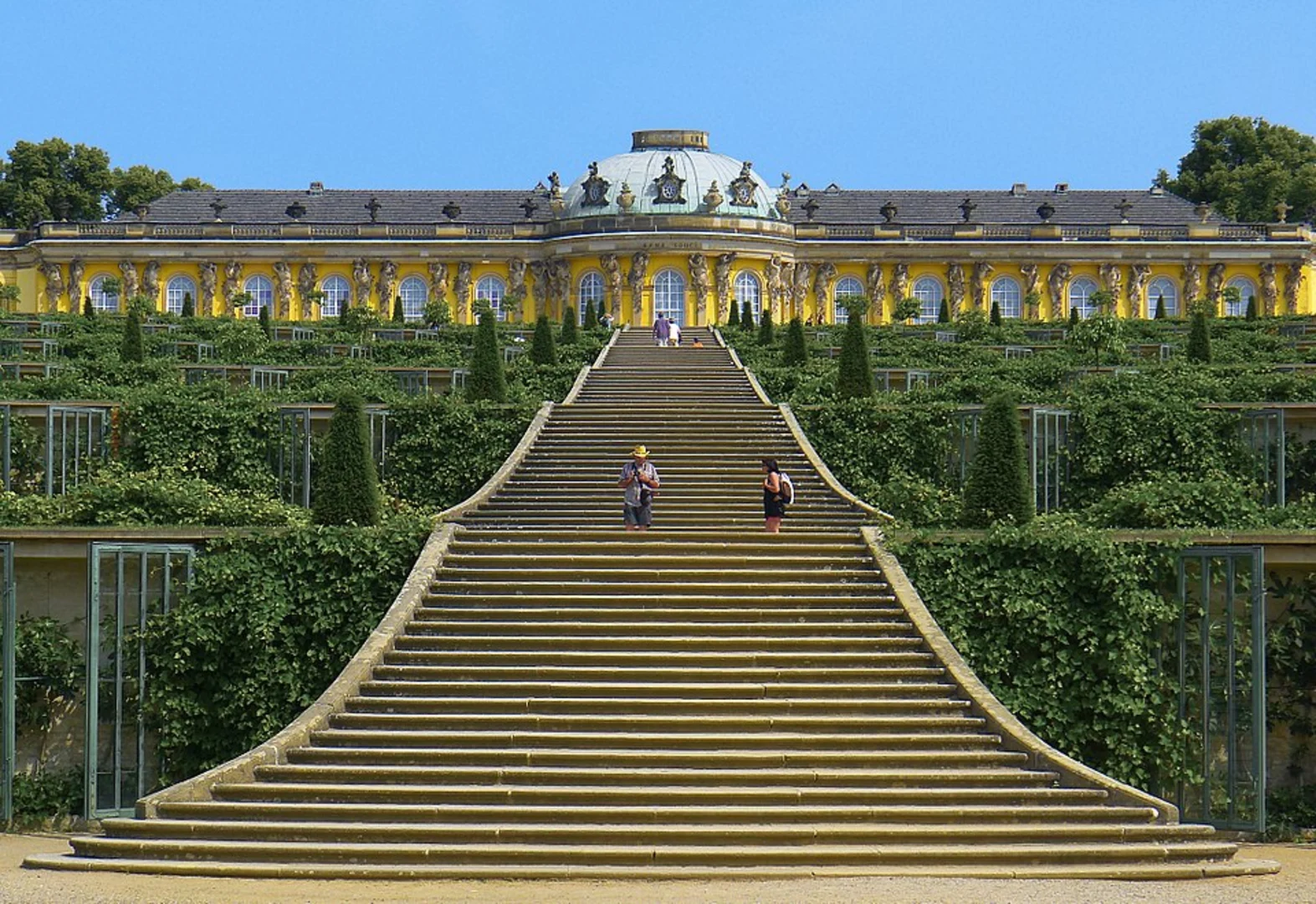 An image depicting the trail Ruinenberg and Sanssouci Palace Walk and its surrounding area.