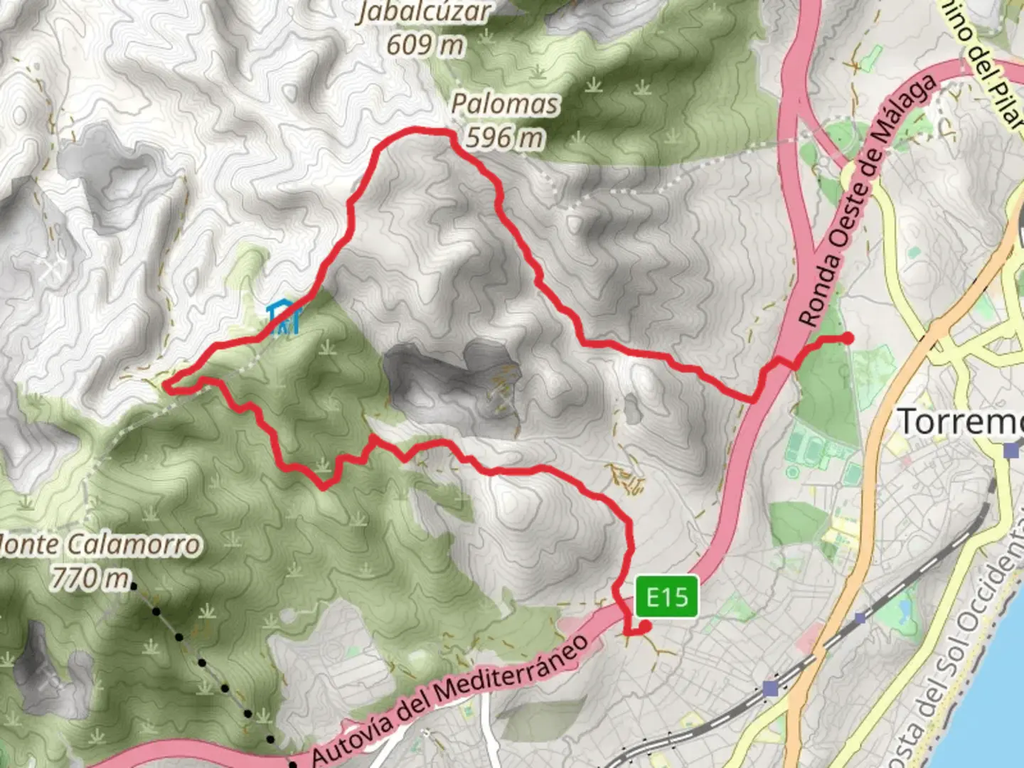 An image depicting the trail From the Torremolinos Ports and its surrounding area.