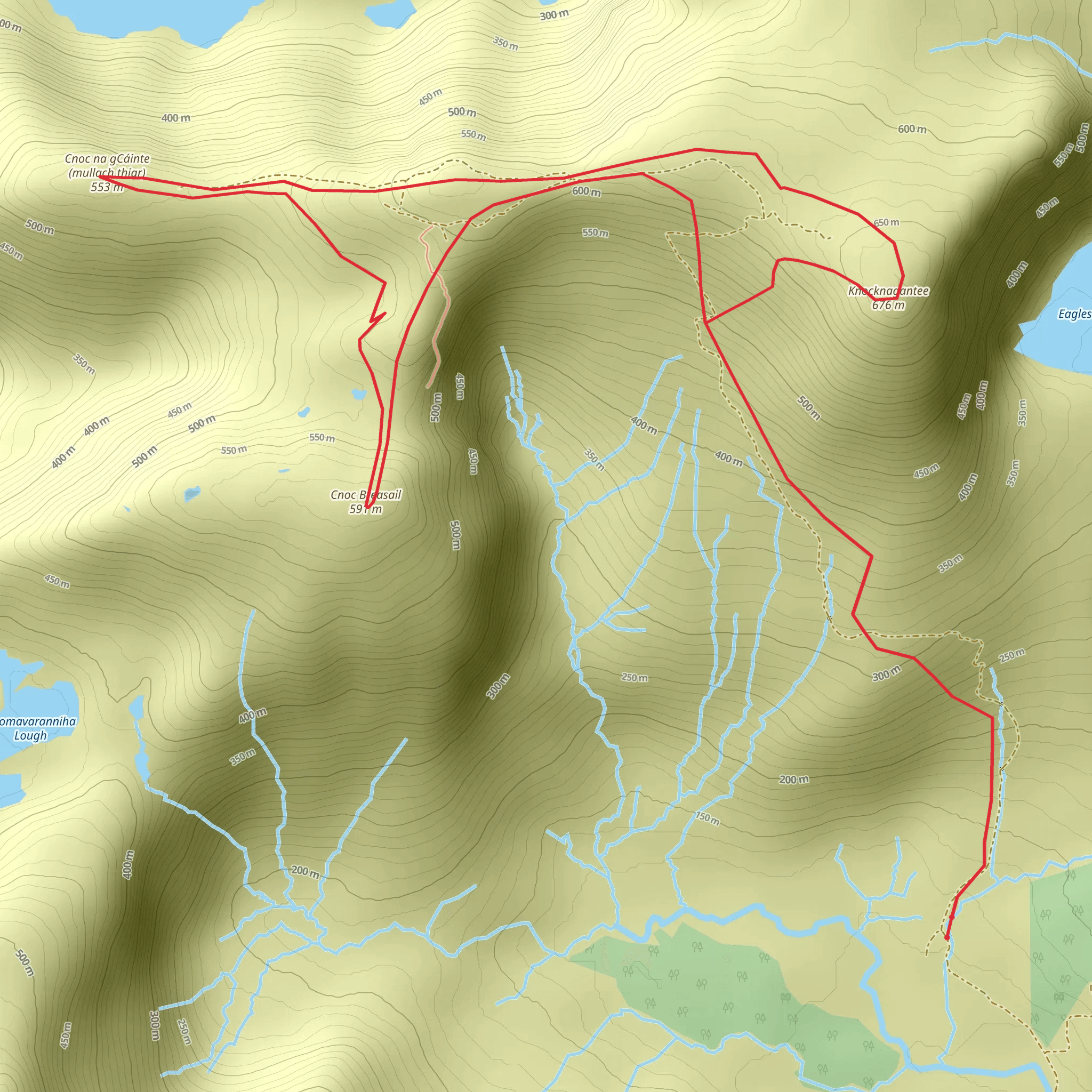 Knocknagantee - Cnoc Breasail Loop mobile static map