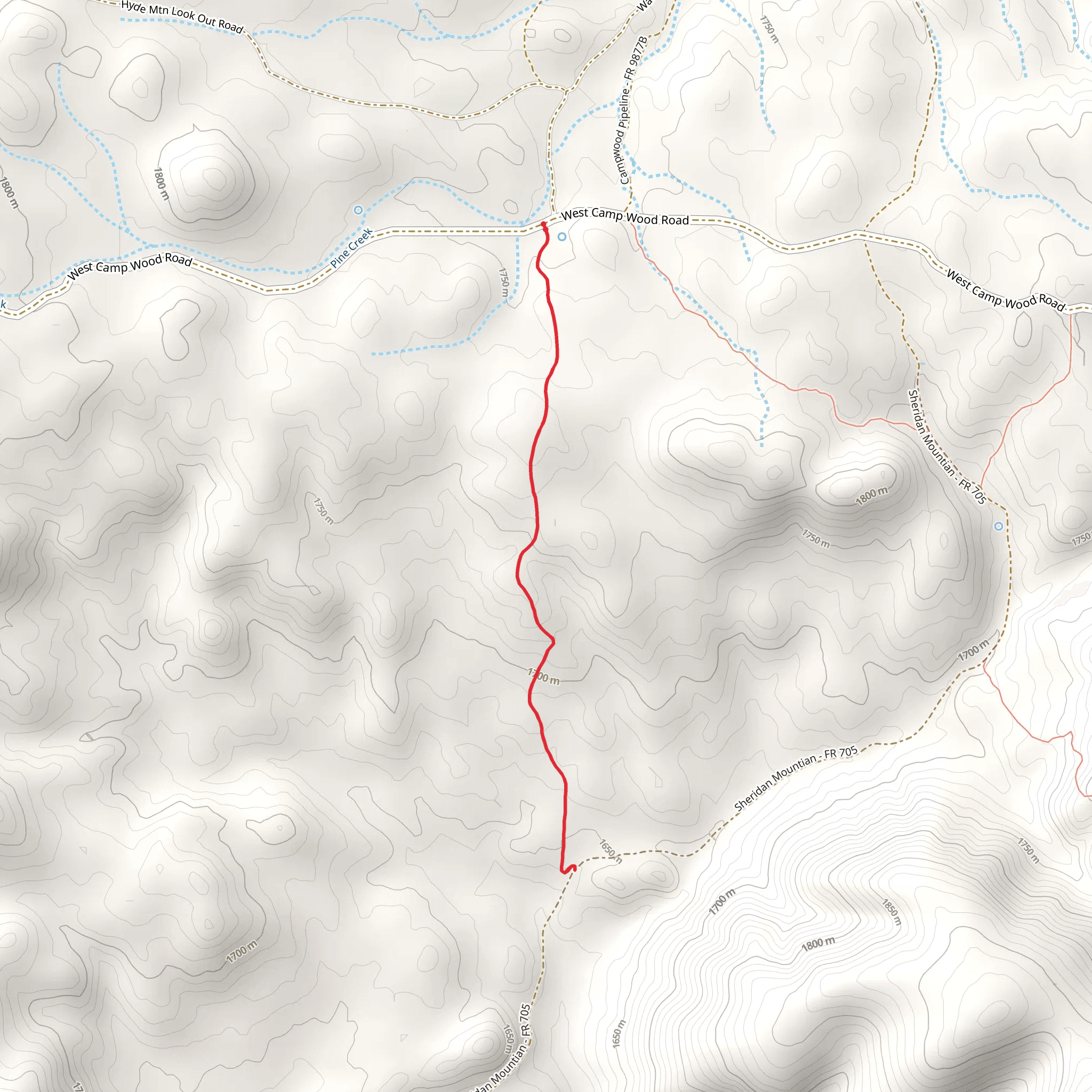 Merritt Spring Trail mobile static map