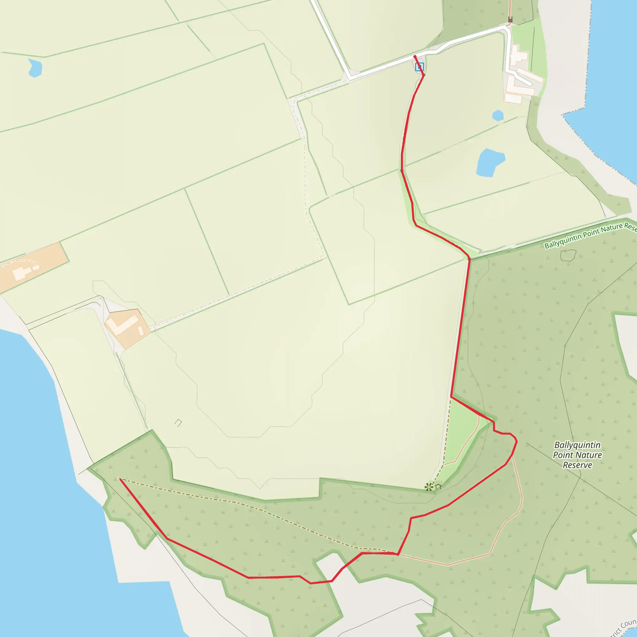 Ballyquintin Farm - National Nature Reserve Trail mobile static map