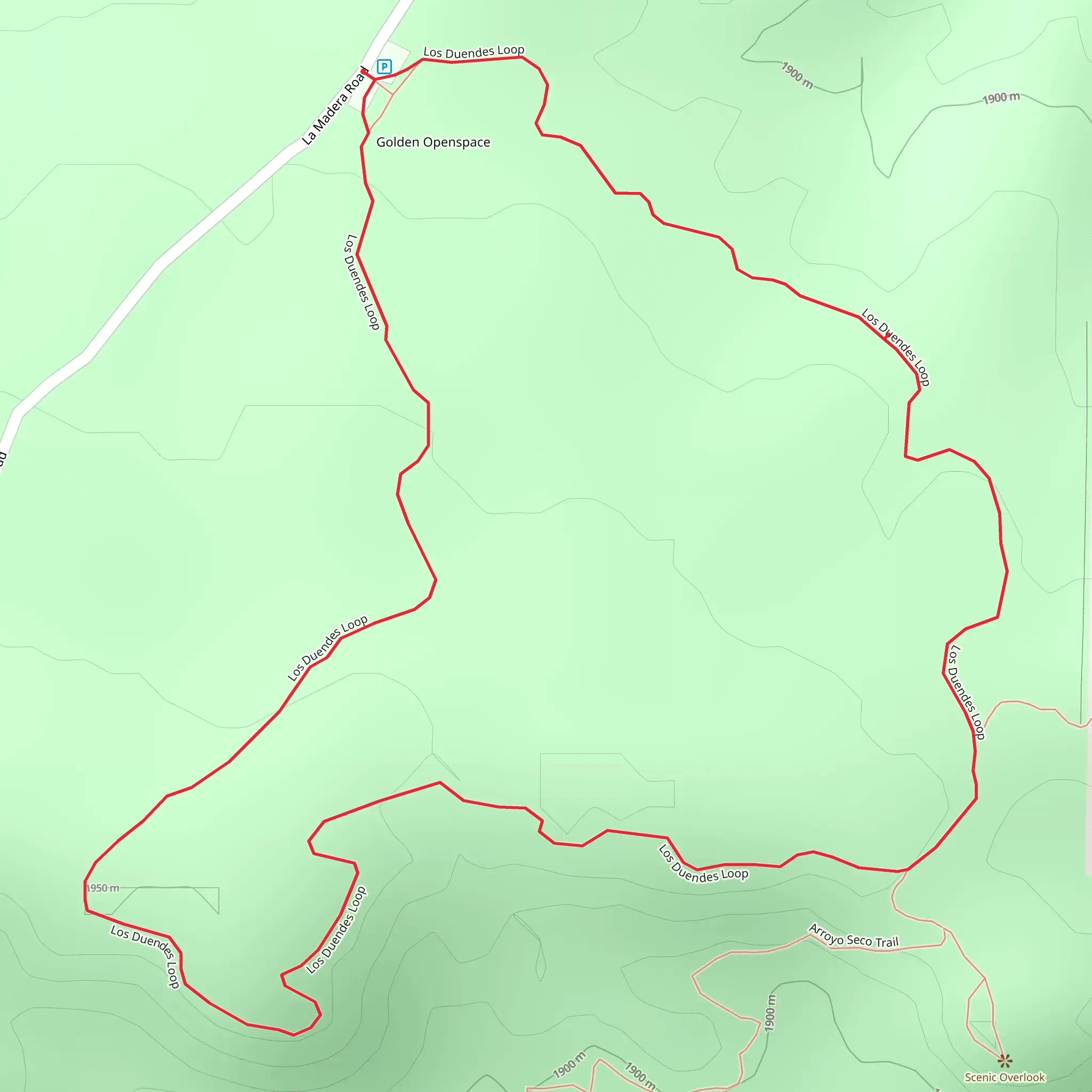 Los Duendes Loop mobile static map