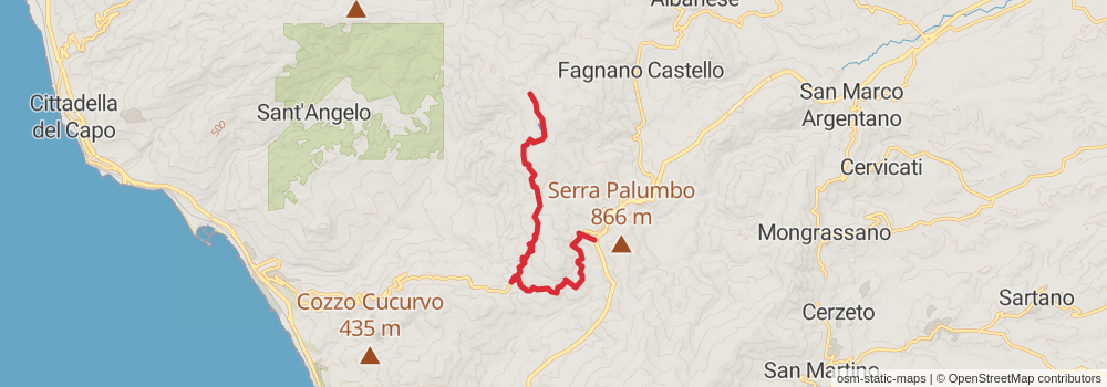 Sentiero Italia - Calabria Section stage 41 Map