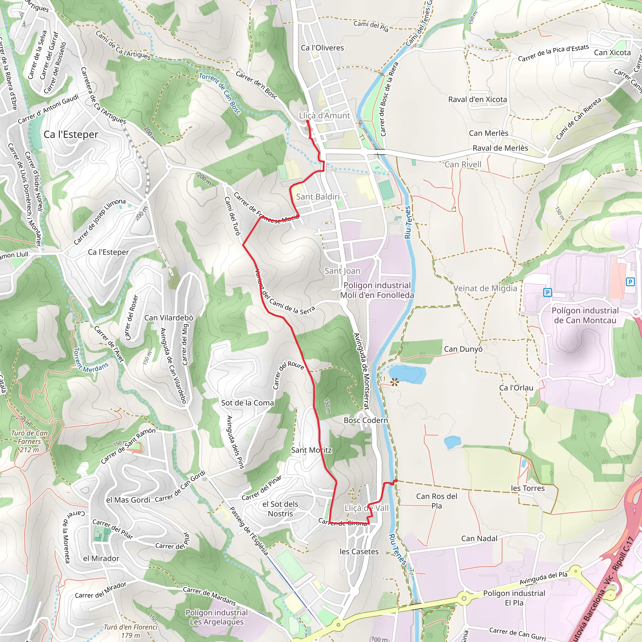 Sant Baldiri - The Towers PR C 32-1 mobile static map