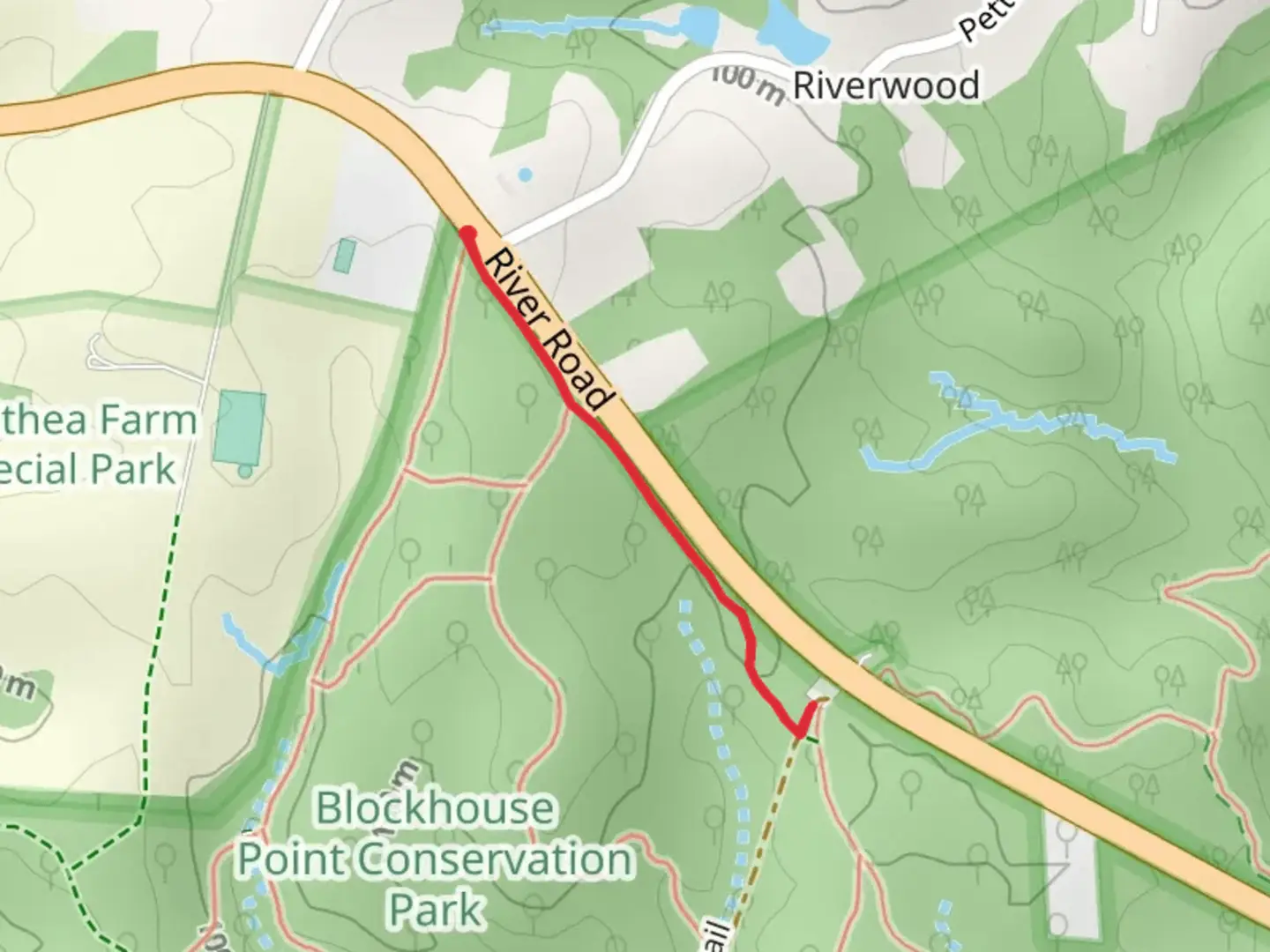 An image depicting the trail Old South River Road Trail and its surrounding area.