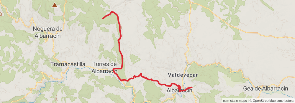 GR 160 Camino del Cid stage 13 Map