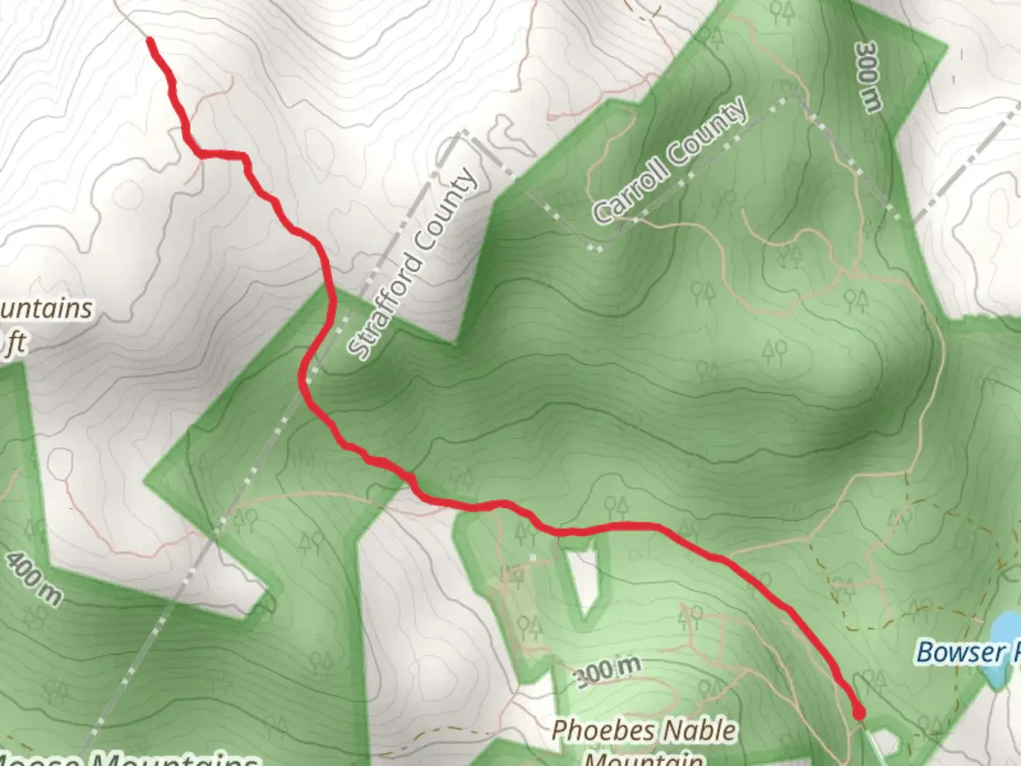 An image depicting the trail Old Burrows Farm and its surrounding area.