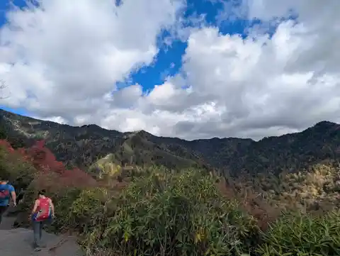 An image depicting the trail Peregrine Peak via Alum Cave Trail and its surrounding area.