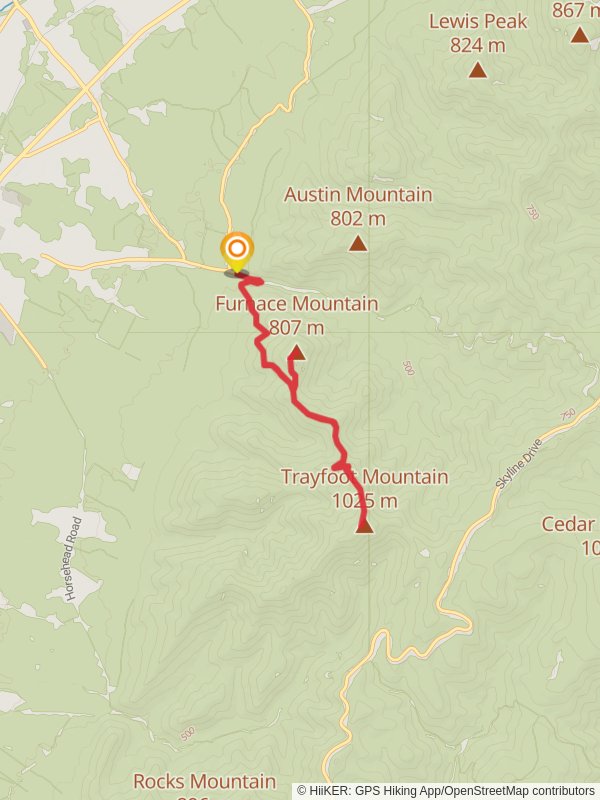 Furnace Mountain and Trayfoot Mountain