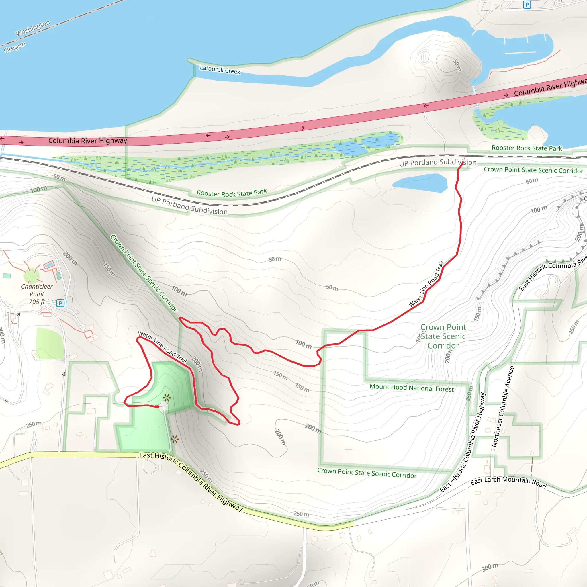 Water Line Road Trail mobile static map