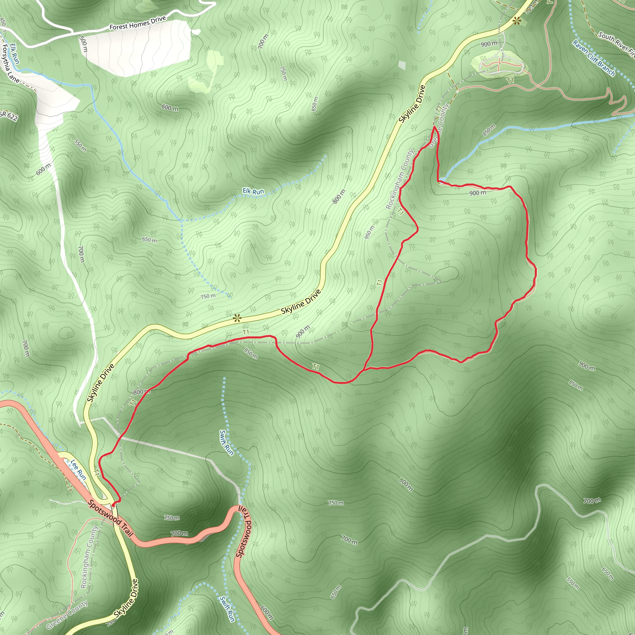 Saddleback Mountain Loop via Appalachian Trail mobile static map