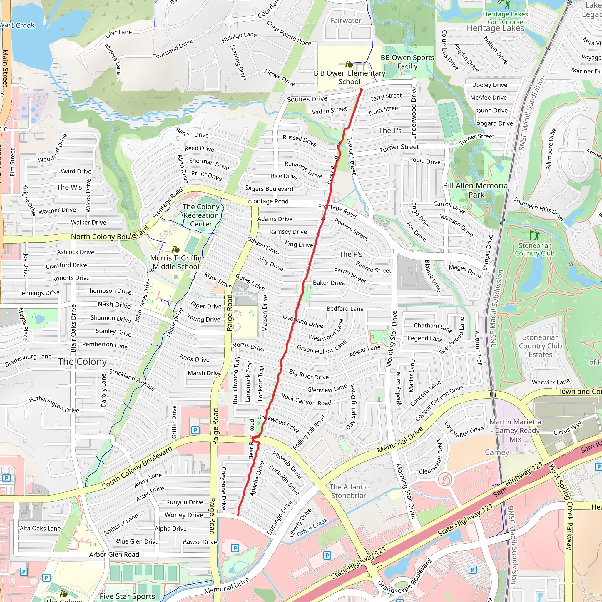 Park Loop Trail - Squires Drive mobile static map