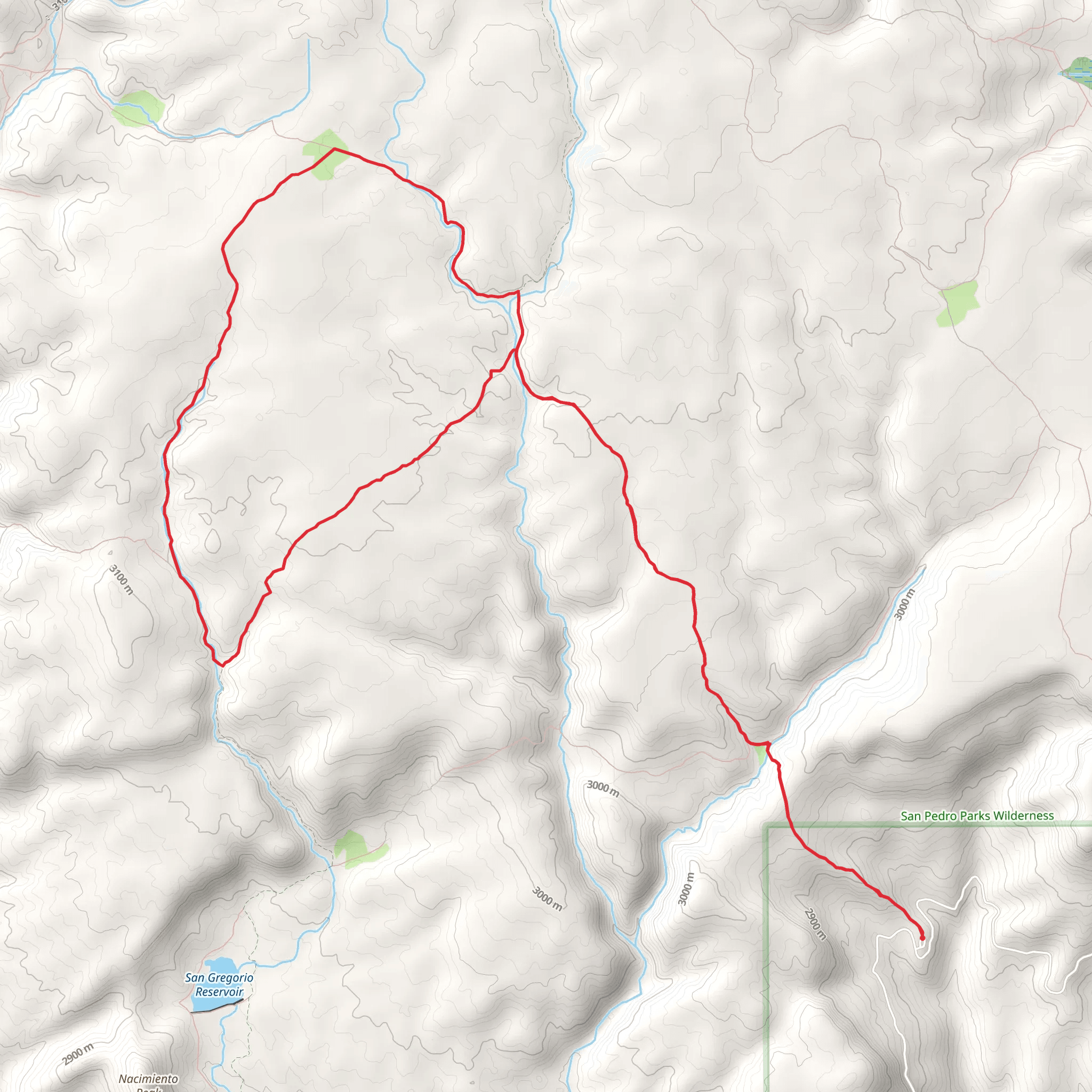 Las Vacas Trail and Palomas Trail mobile static map