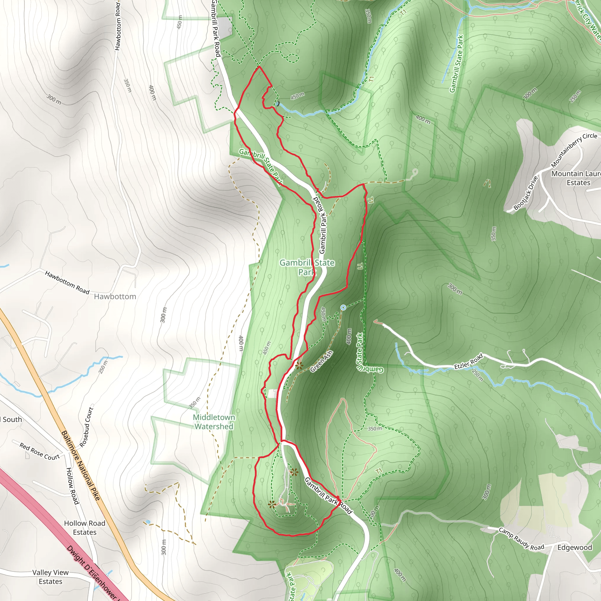 Yellow Poplar Trail Loop mobile static map