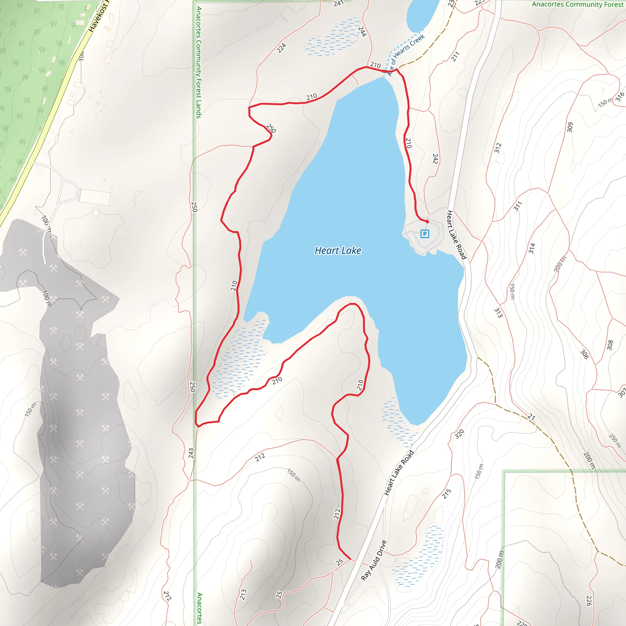 Heart Lake Walk mobile static map