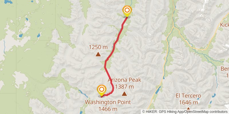 Resurrection Pass Trail stage 2 Map
