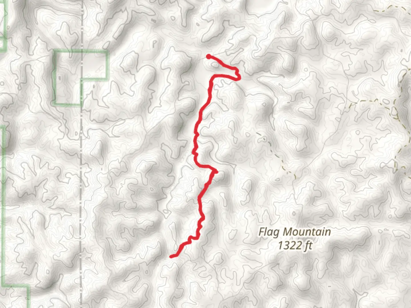 An image depicting the trail Pinhoti Trail from Highrock Motorway - South and its surrounding area.