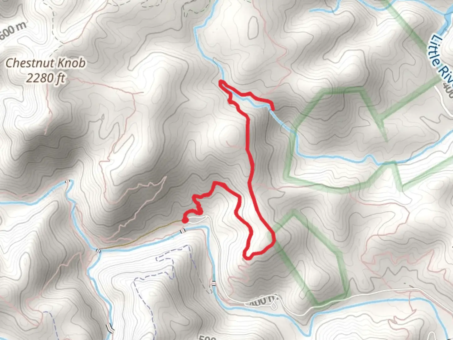 An image depicting the trail Little River Trail and its surrounding area.