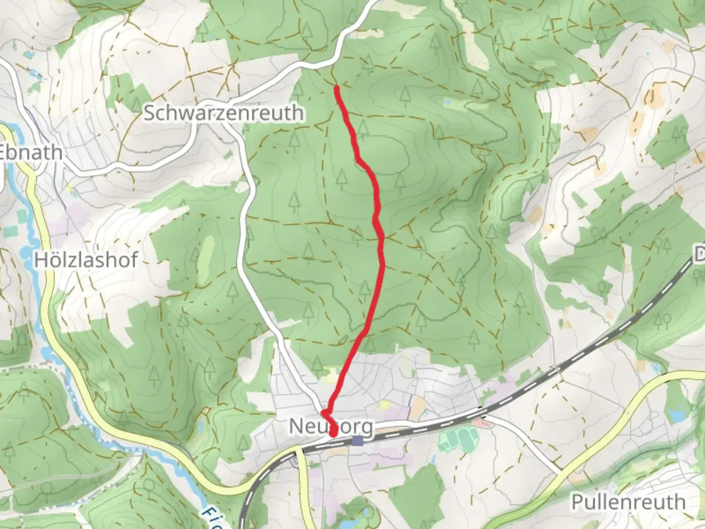 An image depicting the trail Neusorg to Frankischer Gebirgsweg Walk and its surrounding area.