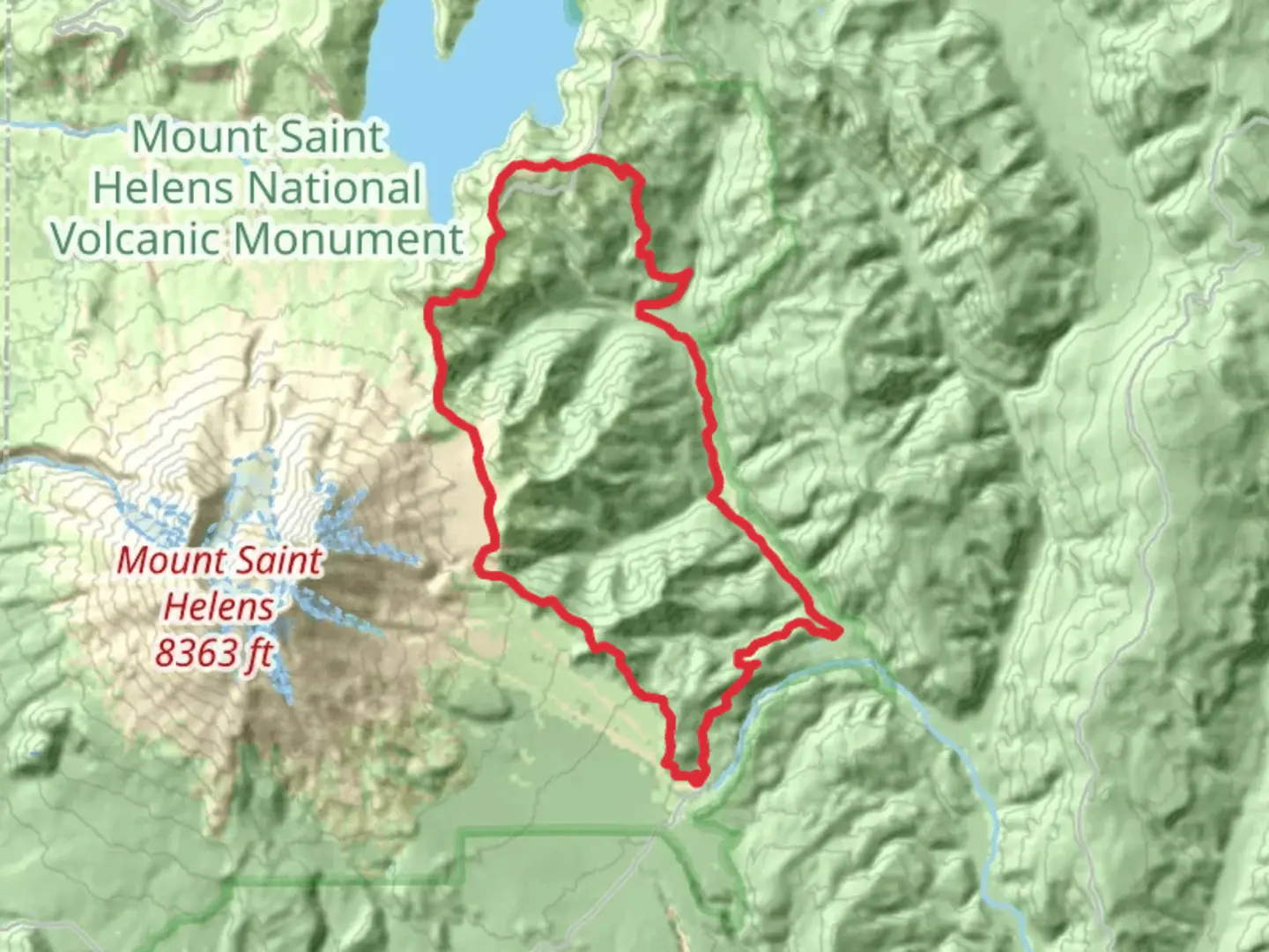 An image depicting the trail Loowit Trail and Smith Creek Trail and its surrounding area.