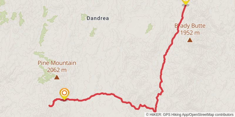 Arrastra Creek Trail stage 2 Map