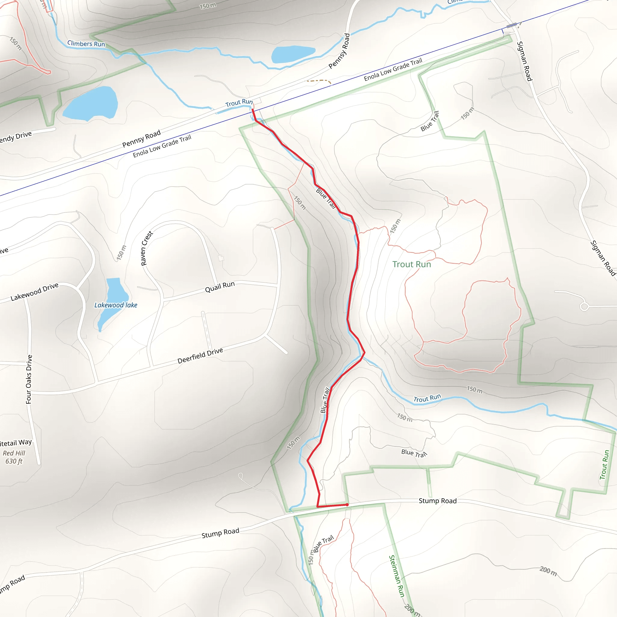 Trout Run mobile static map