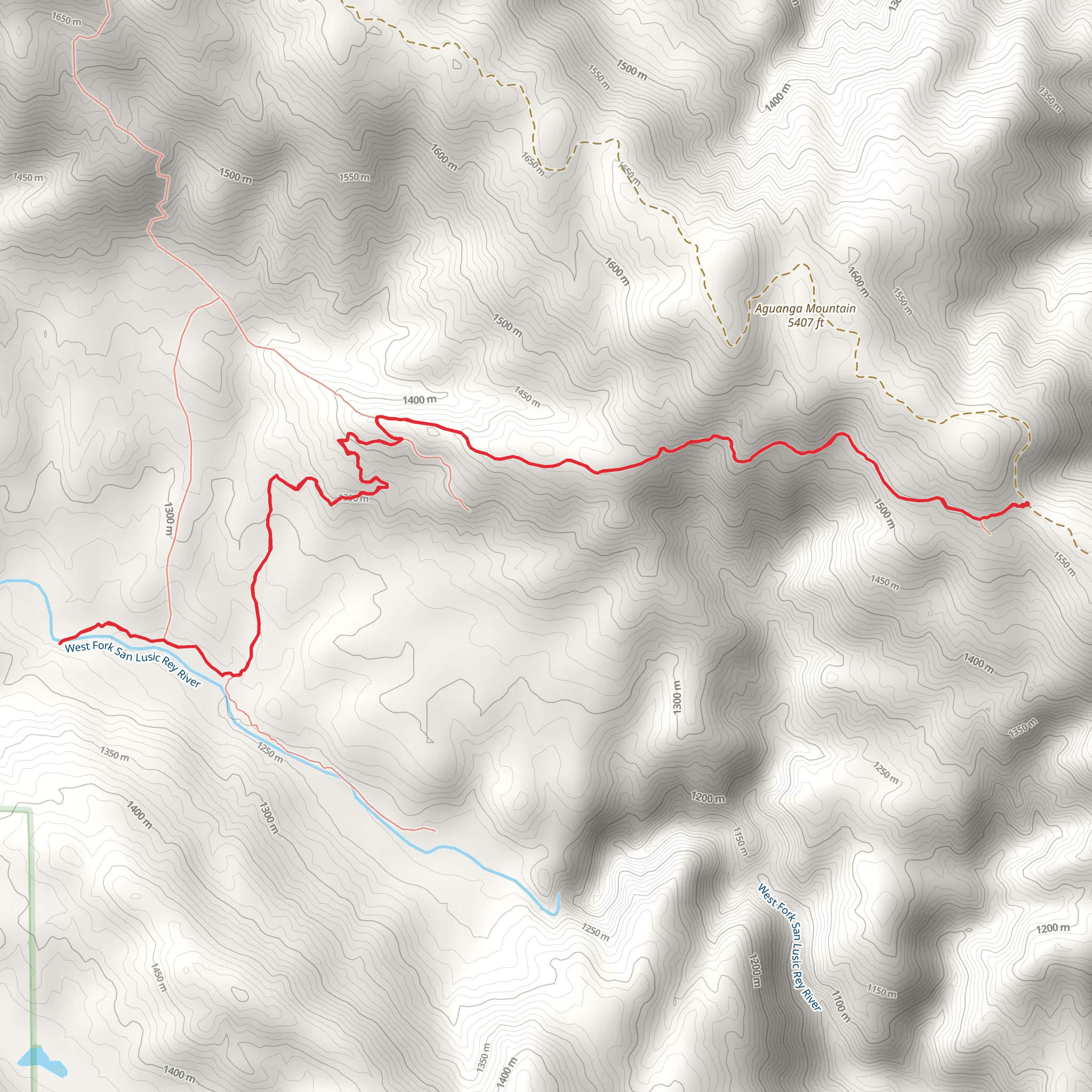 Barker Valley Spur Trail mobile static map