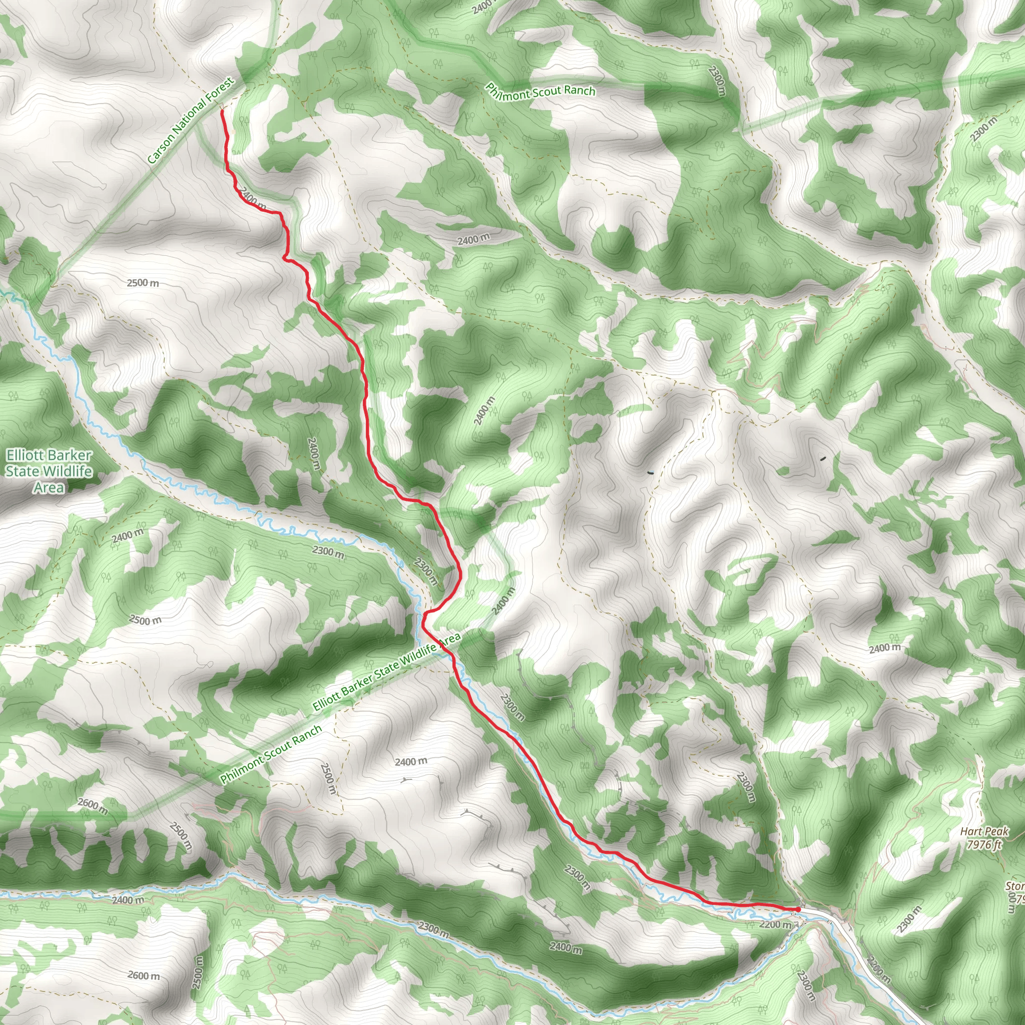 Bent to Dan Beard Trail mobile static map