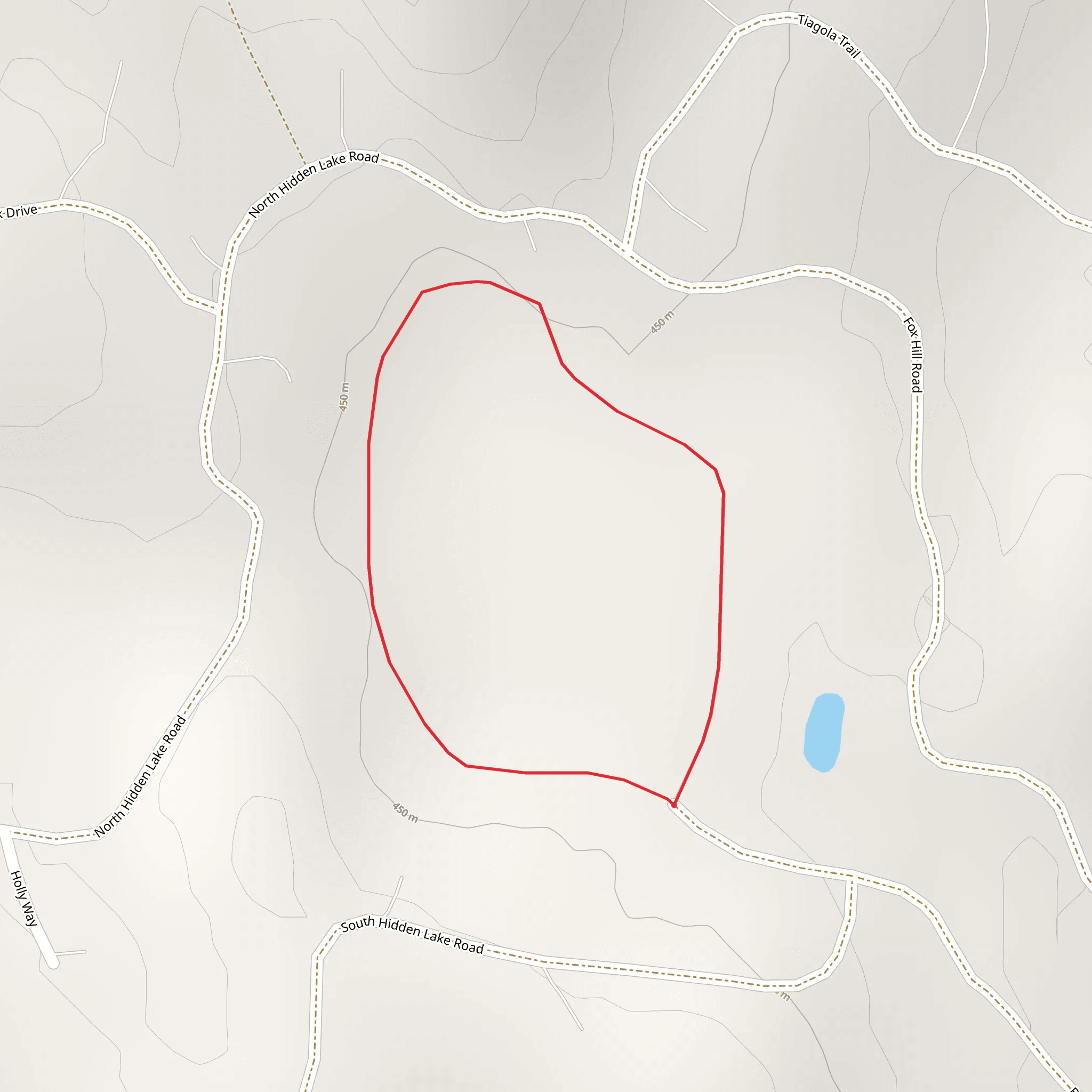 Rice Brook Pond Loop Trail mobile static map