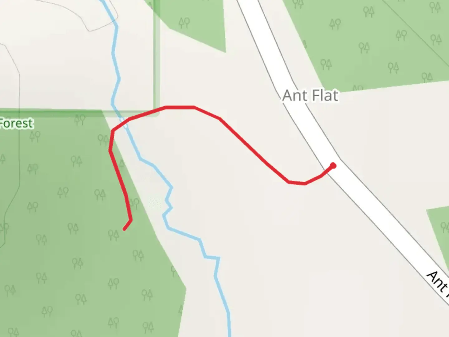 An image depicting the trail Brimstone Creek and its surrounding area.